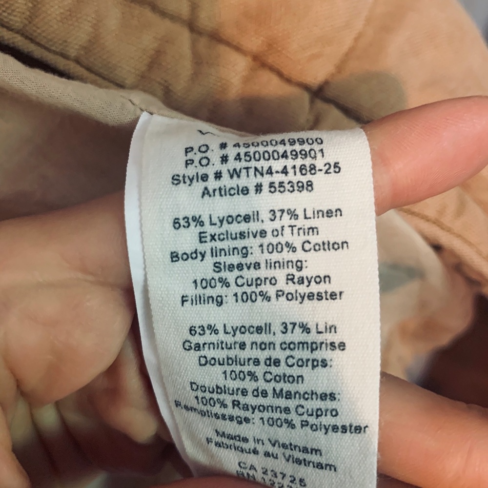 Aritzia Wilfred Linen Puffer Spring/Fall Jacket - Picture 8 of 8